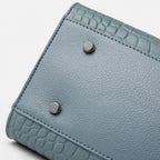 Marabel Croc-Embossed Leather Square Handbag