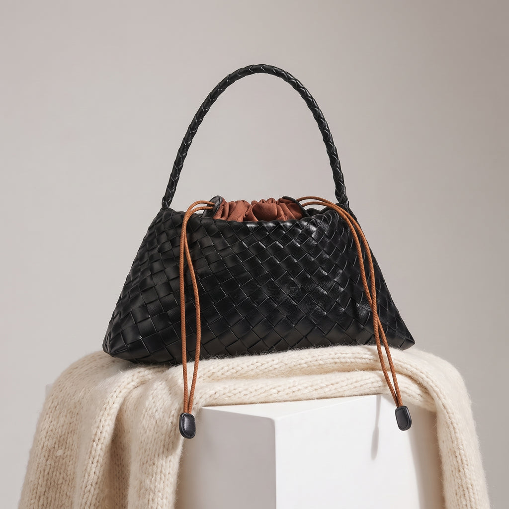 Marabel Woven Vegan Leather Handbag