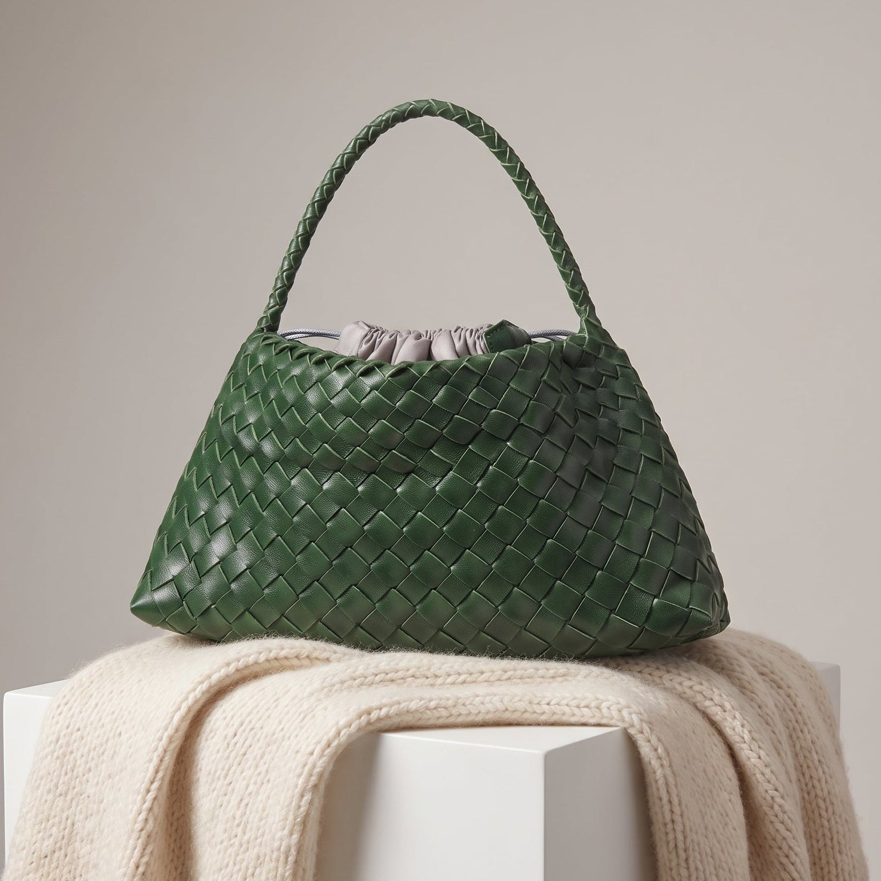 Marabel Woven Vegan Leather Handbag