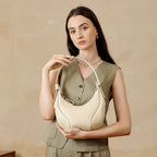 Marabel Leather Baseball Underarm Bag