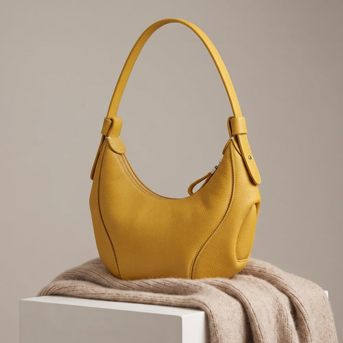 Marabel Leather Baseball Underarm Bag