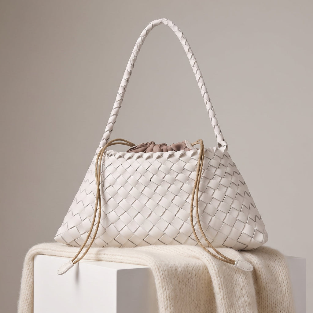 Marabel Woven Vegan Leather Handbag