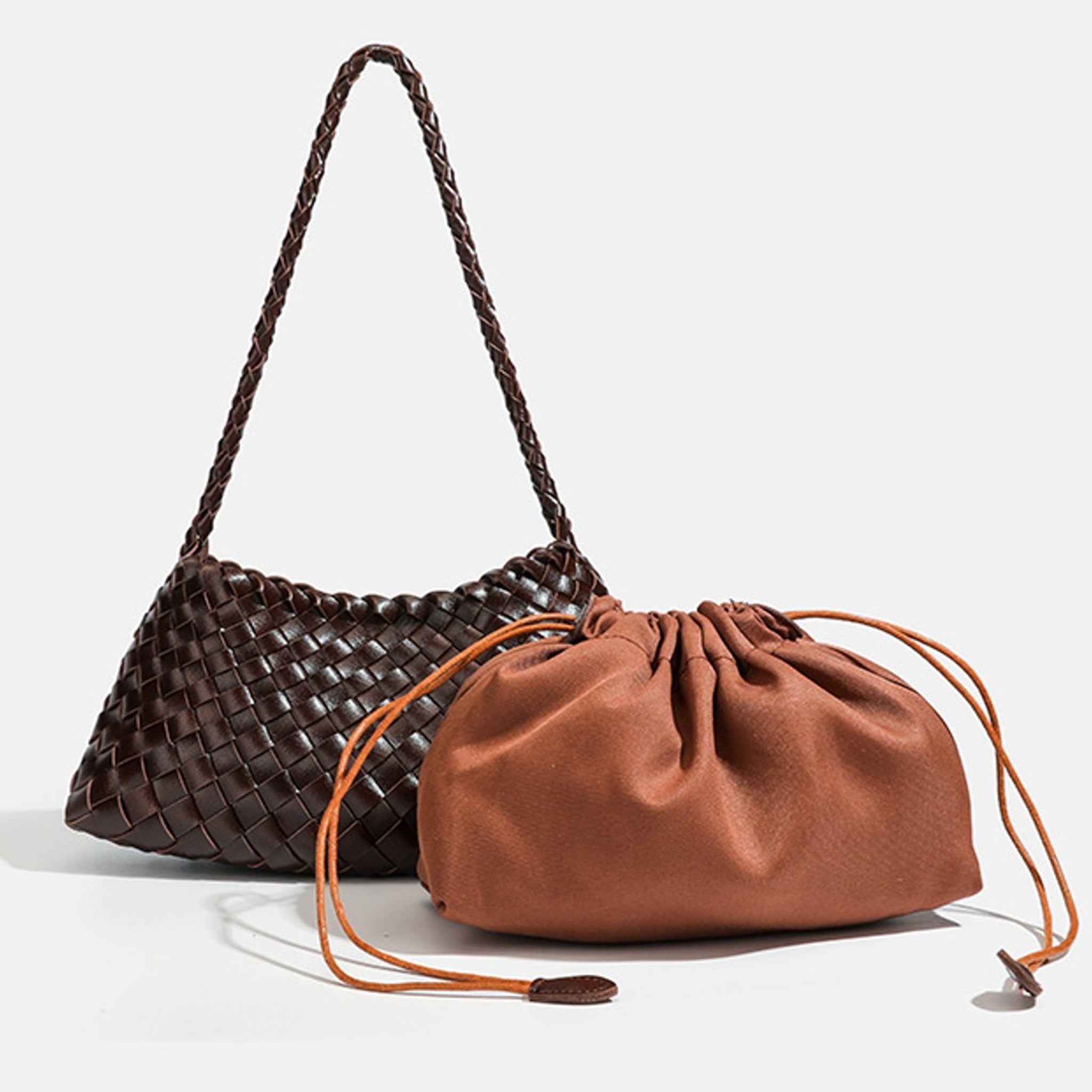 Marabel Woven Vegan Leather Handbag