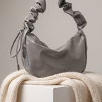 Marabel Shiny Vegan Leather Shoulder Handbag